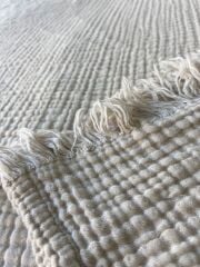 TRUYTOWEL %100 PAMUK 4 KATLI ÇAĞLA YEŞİLİ YATAK ÖRTÜSÜ PİKE