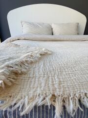 TRUYTOWEL %100 PAMUK 4 KATLI ÇAĞLA YEŞİLİ YATAK ÖRTÜSÜ PİKE