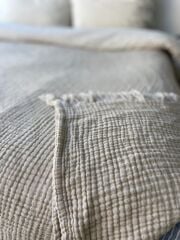 TRUYTOWEL %100 PAMUK 4 KATLI ÇAĞLA YEŞİLİ YATAK ÖRTÜSÜ PİKE
