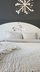 %100 PAMUKLU TEK KİŞİLİK MÜSLİN PİKE İVORY