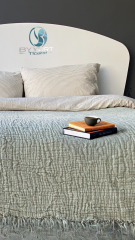 %100 PAMUKLU TEK KİŞİLİK MÜSLİN PİKE İVORY