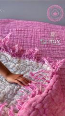 %100 PAMUKLU MÜSLİN PİKE BATTAL BOY 8 RENK 260x230 - FUSYA