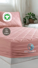 %100 PAMUK ÇİFT KİŞLİLK YATAK KORUYUCU PUDRA