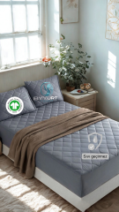 SIVI GEÇİRMEZ KAPİTONELİ ÇİFT KİŞİLİK YATAK ALEZİ ANTRASİT GRİ