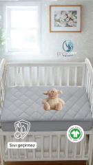 SIVI GEÇİRMEZ BEBEK YATAK ALEZİ ANTRASİT GRİ
