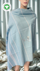 %100 PAMUK PEŞTEMAL AÇIK MAVİ