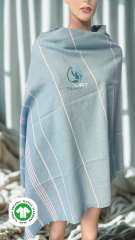 %100 PAMUK PEŞTEMAL AÇIK MAVİ